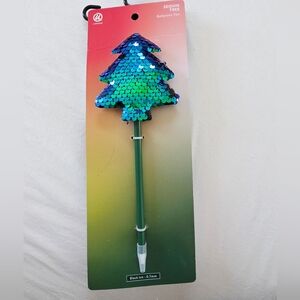 Christmas Spangle Sequin Tree Ballpoint Pen